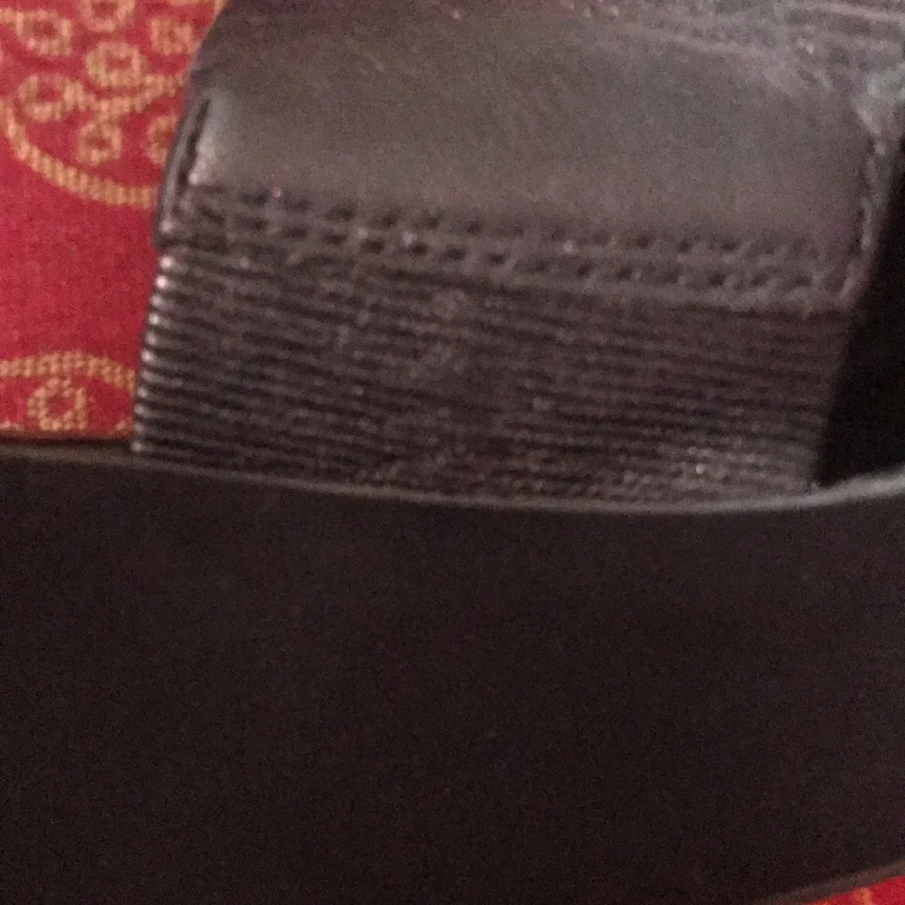 Nine West Y2K Perk Me Up Leather Slide Wedge Black Sandal Size 6.5 - Picture 5 of 7